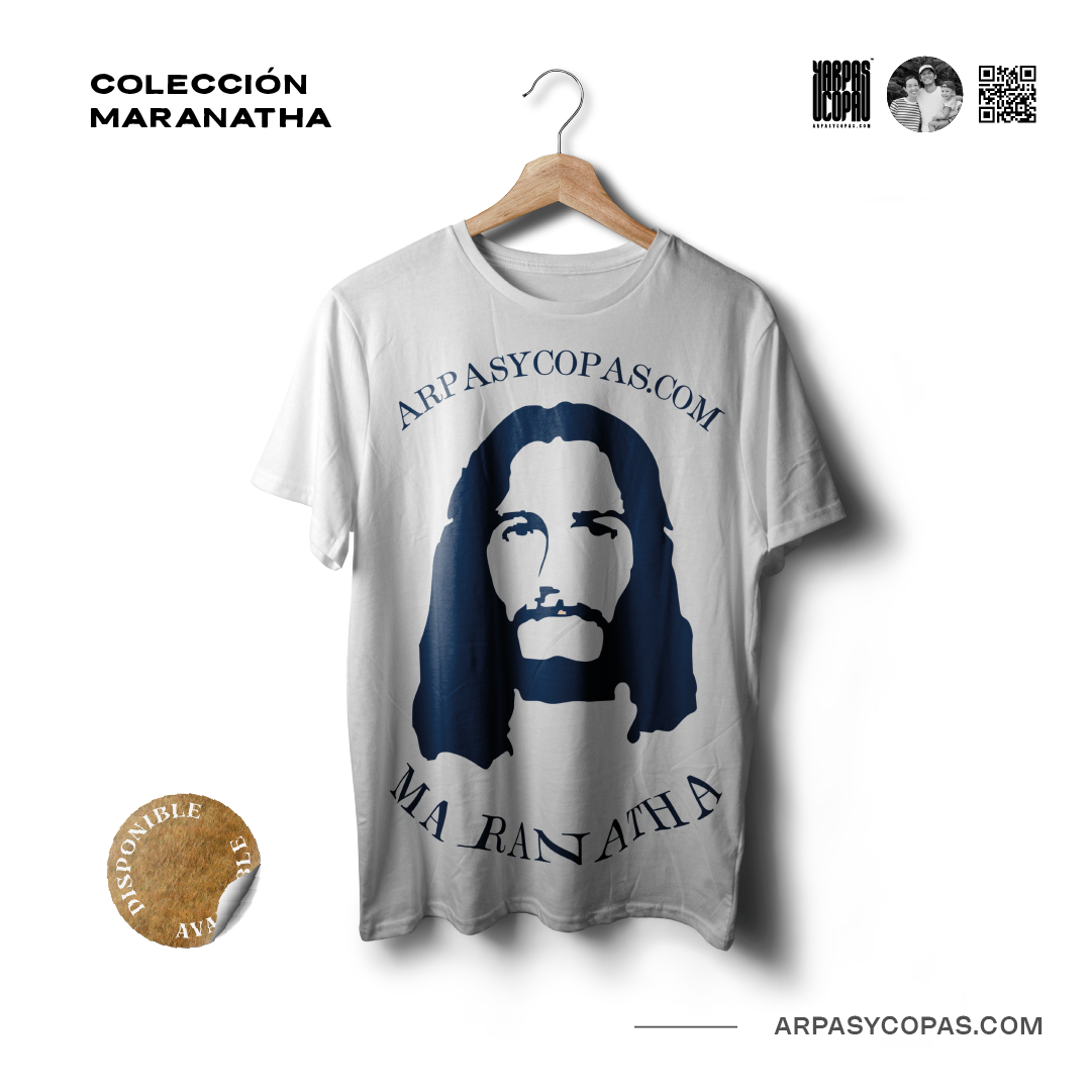 Camiseta Jesus Maranatha - Blanca, Oversize