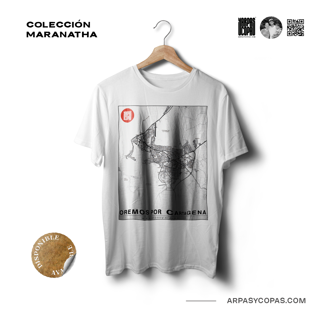 Camiseta Pray 4 Cartagena - Blanca, Oversize