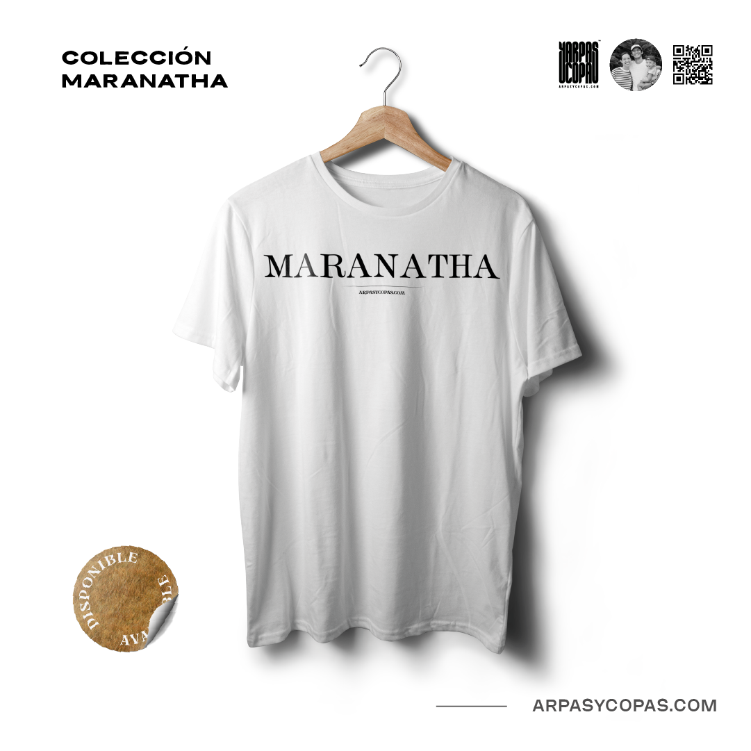 Camiseta Maranatha - Blanca, Oversize