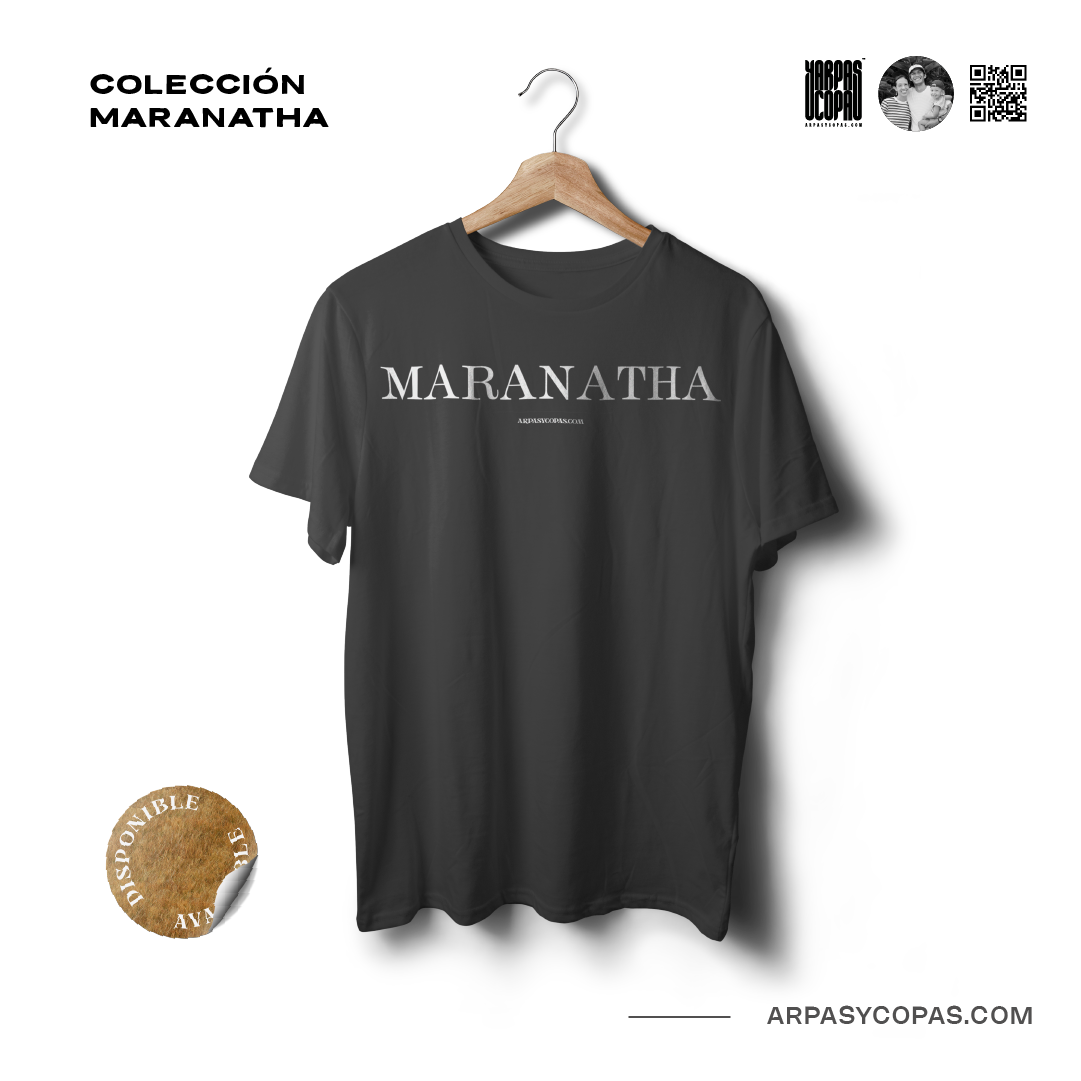 Camiseta Maranatha - Negra, Oversize