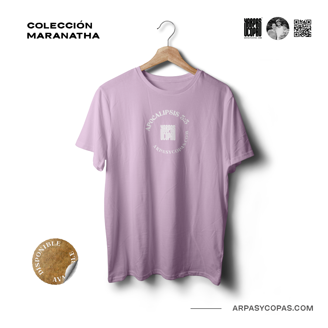 Camiseta (Apocalipsis 1:5-8) Morada, Oversize