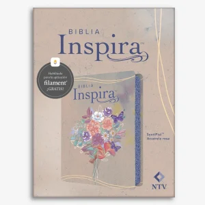 Biblia Inspira NTV con Filament (SentiPiel, Acuarela rosa)