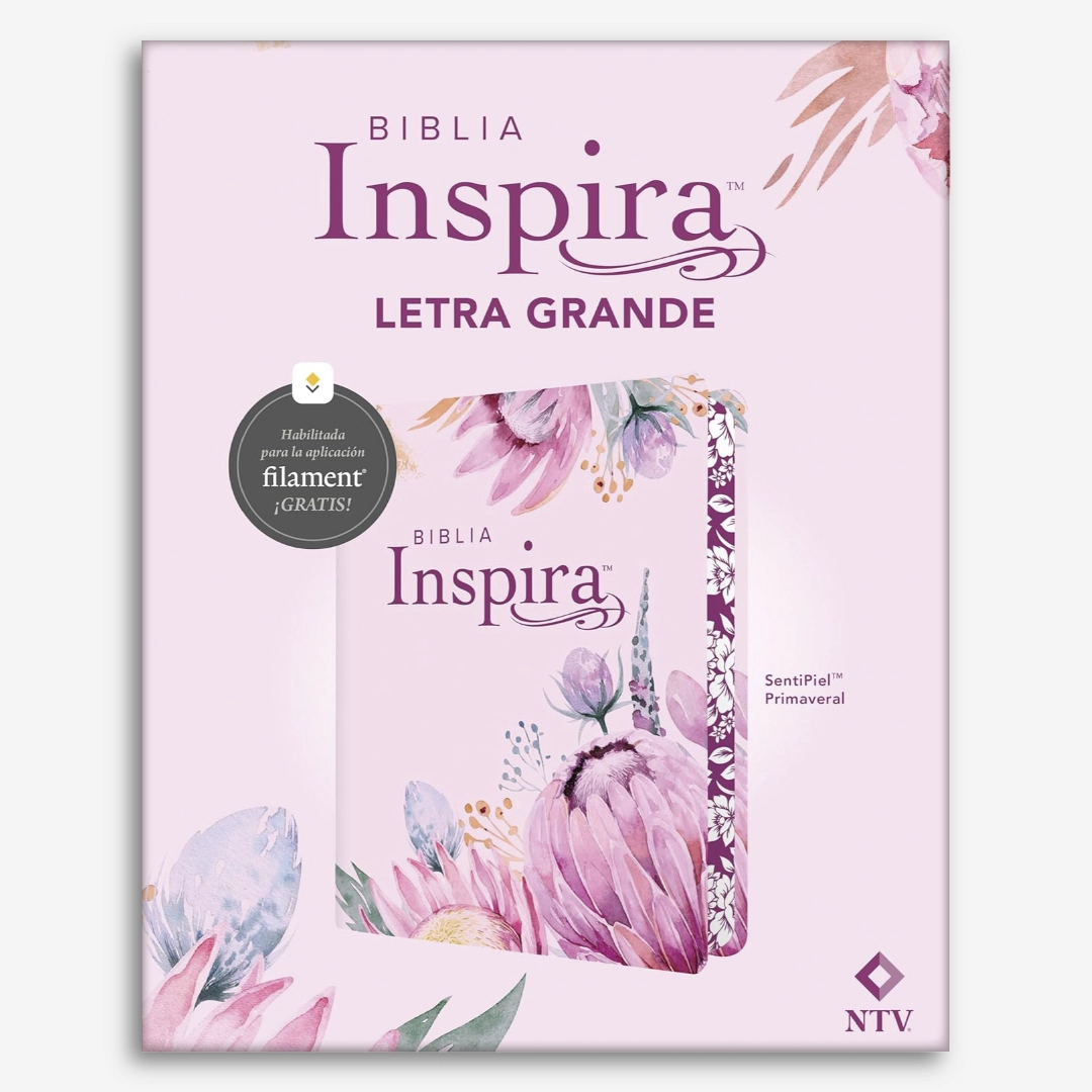 Biblia Inspira NTV, Letra grande con Filament (SentiPiel, Primaveral)