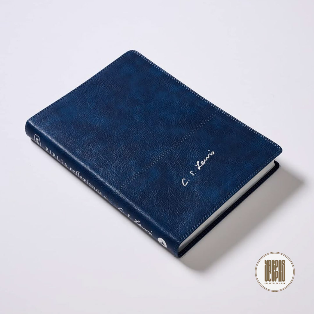 Biblia Reflexiones de C. S. Lewis - Con Indice, Interior a Dos Colores (Azul Marino)