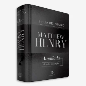 Biblia de Estudio Matthew Henry (Piel regenerada / sin índice / Dorada)