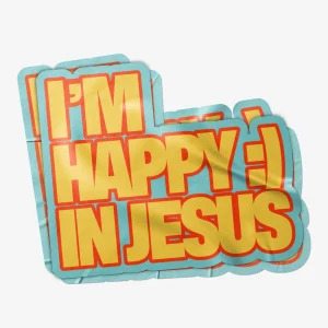 I'm Happy Jesus Sticker - Colección Buenas Nuevas (3 de 6)