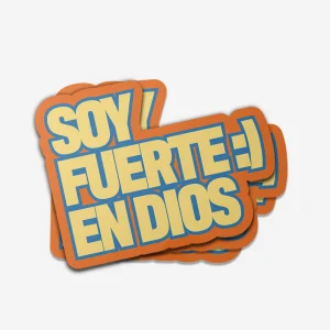 Soy fuerte en Dios Sticker - Colección Buenas Nuevas (5 de 6)