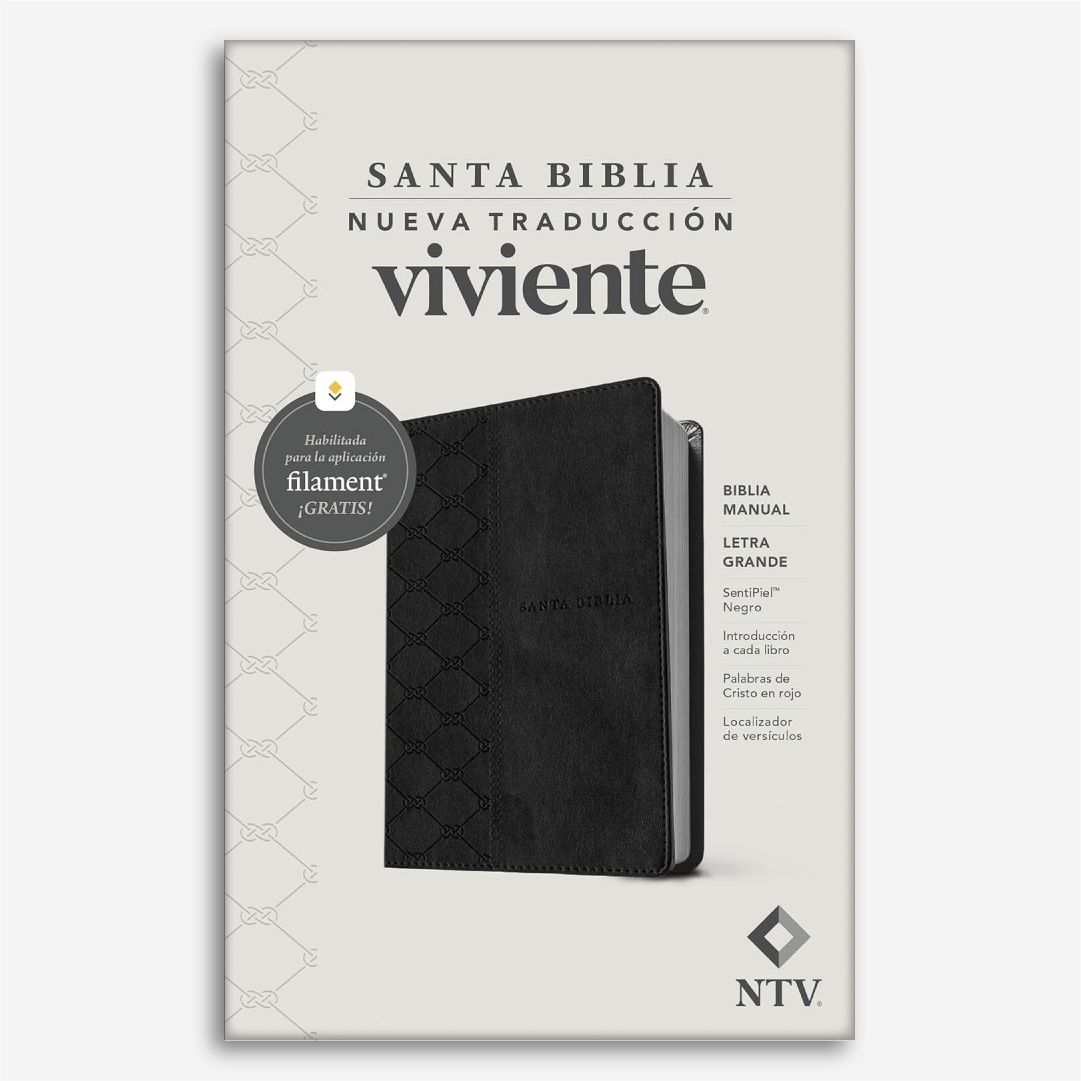 Biblia Manual con Filament (Negra, Imitación Piel)