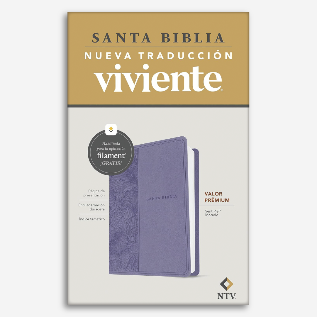 Biblia valor Premium con Filament (SentiPiel, Púrpura)