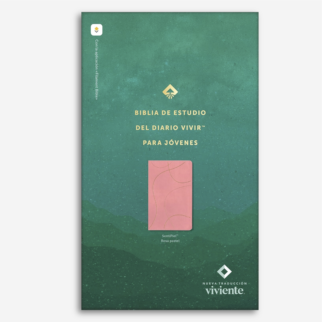 Biblia de Estudio Diario Vivir para Jovenes con Filament (Rosada, Imitación Piel)