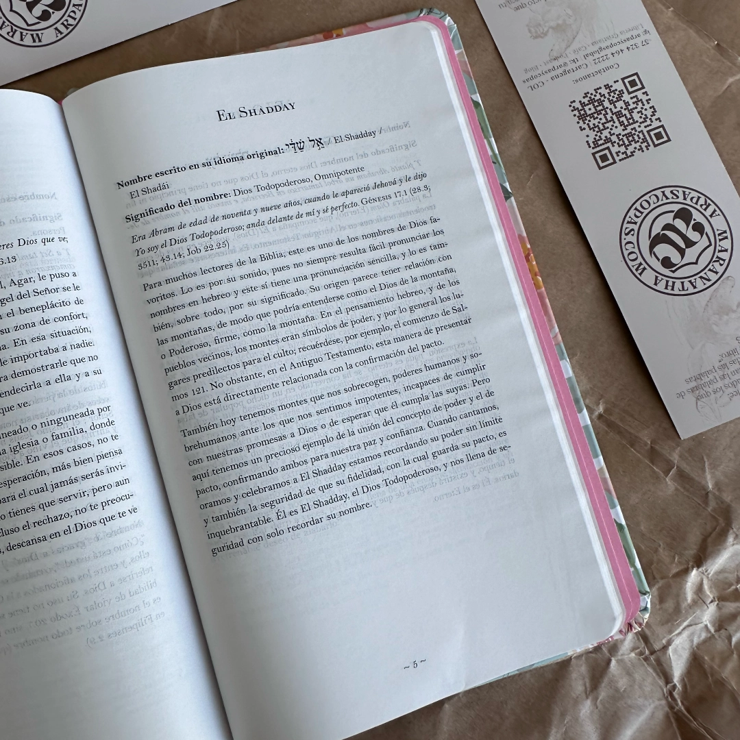 Biblia RV60 - Jardin de flores (Tapa Dura, Letra grande, Tamaño Manual)