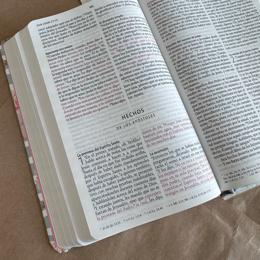 Biblia RV60 - Jardin de flores (Tapa Dura, Letra grande, Tamaño Manual)