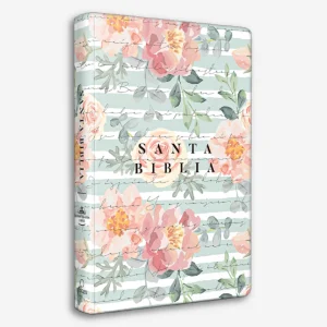 Biblia RV60 - Cantar de los Cantares, Rosas Rosadas (Tapa Dura, Letra grande, Tamaño Manual)