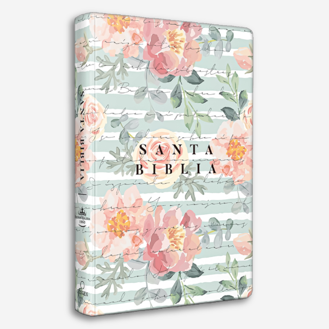 Biblia RV60 - Cantar de los Cantares, Rosas Rosadas (Tapa Dura, Letra grande, Tamaño Manual)
