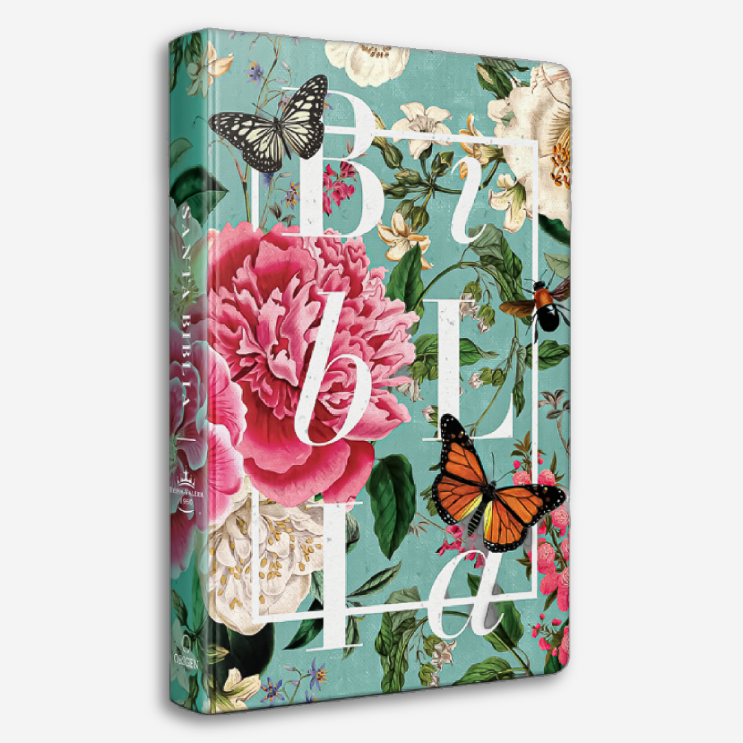 Biblia RV60 - Jardin de flores (Tapa Dura, Letra grande, Tamaño Manual)