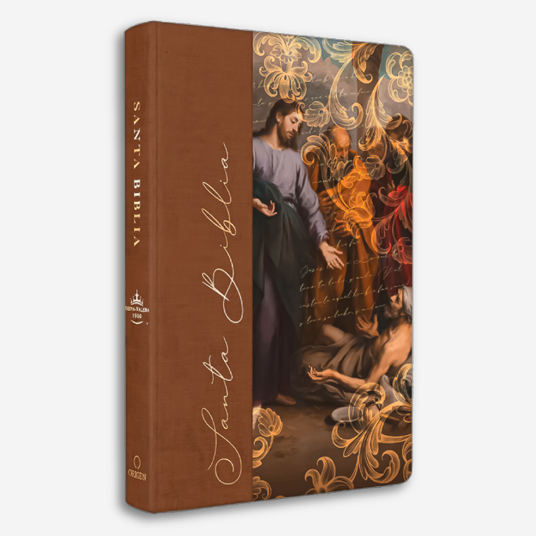 Biblia RVR60 - Jesús Sana (Tapa Dura de tela, Letra grande, Tamaño Manual)