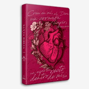 Biblia RVR60 - Nombres de Dios, Crea en mí un corazón limpio, Rosada (Tapa Dura, Letra grande, Tamaño Manual)