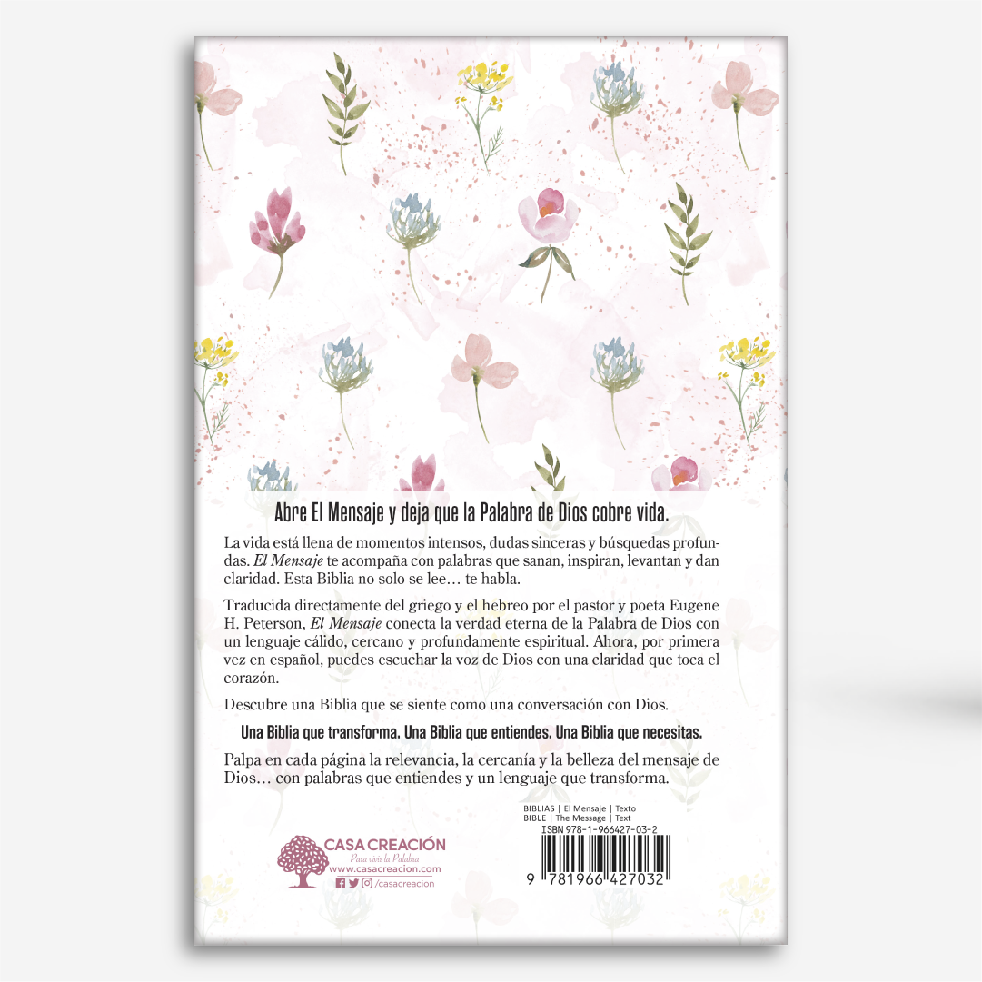 Biblia El Mensaje (Tapa dura, Rosa Floral): La Biblia en un lenguaje claro y profundo