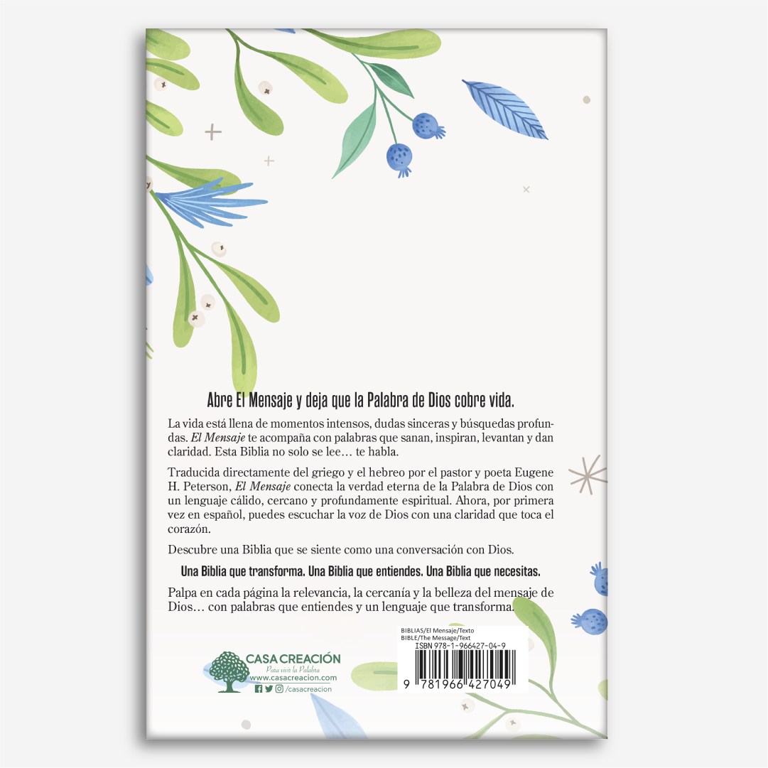 Biblia El Mensaje (Tapa dura, Verde Floral): La Biblia en un lenguaje claro y profundo