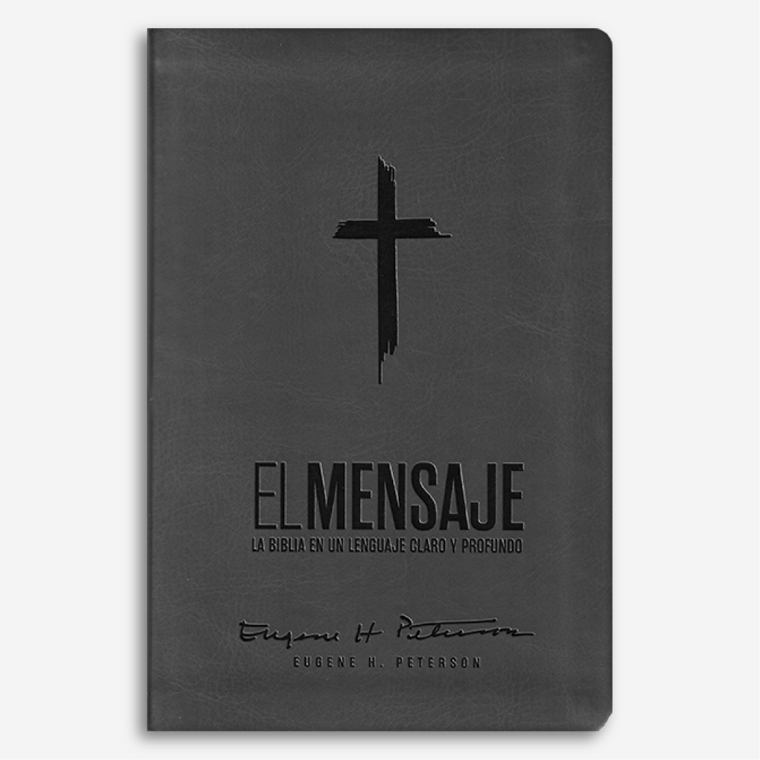 Biblia El Mensaje (SentiPiel, Gris): La Biblia en un lenguaje claro y profundo