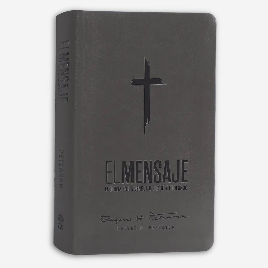Biblia El Mensaje (SentiPiel, Gris): La Biblia en un lenguaje claro y profundo