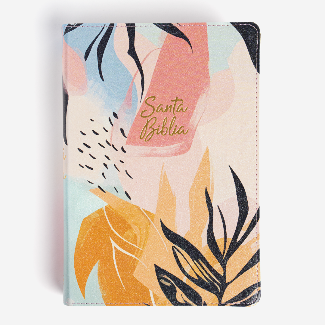 Biblia RVR 1960, letra grande tamaño manual edición especial, multicolor, símil piel