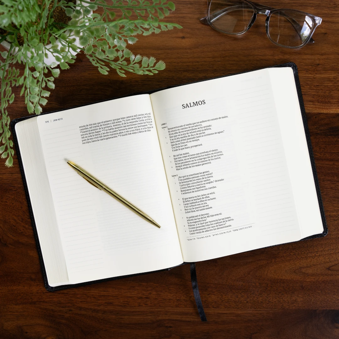 Biblia de Apuntes RVR 1960, Tamaño Personal, negro, (símil piel sobre tapa dura)