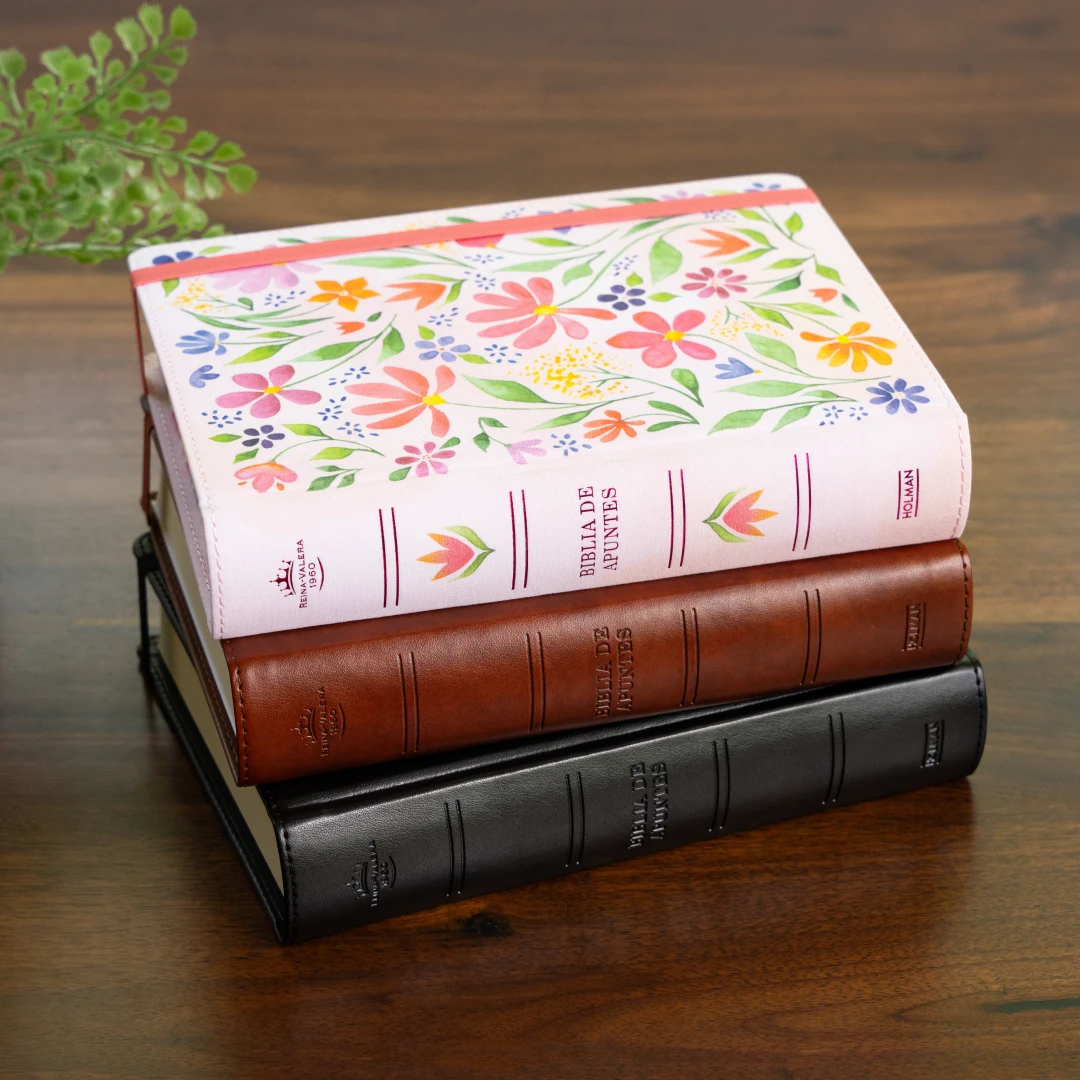 Biblia de Apuntes RVR 1960, Tamaño Personal, flores, (Tela impresa sobre tapa dura)
